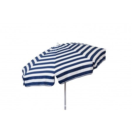 GAN EDEN Italian 6 ft. Umbrella Acrylic Stripes Navy And White - Patio Pole GA307223